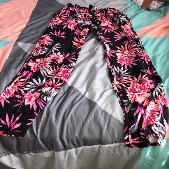 Long floral light flowing pants - Picture 1 of 1